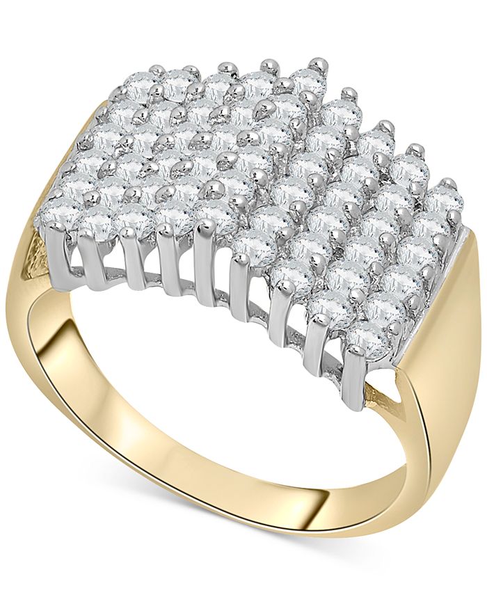 Macy's Diamond Pyramid Ring (1 ct. t.w.) in 10k Gold Macy's