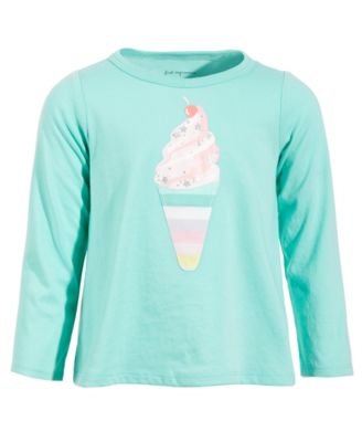 First Impressions - Toddler Girls Sparkle Soft Serve Long-Sleeve T-Shirt