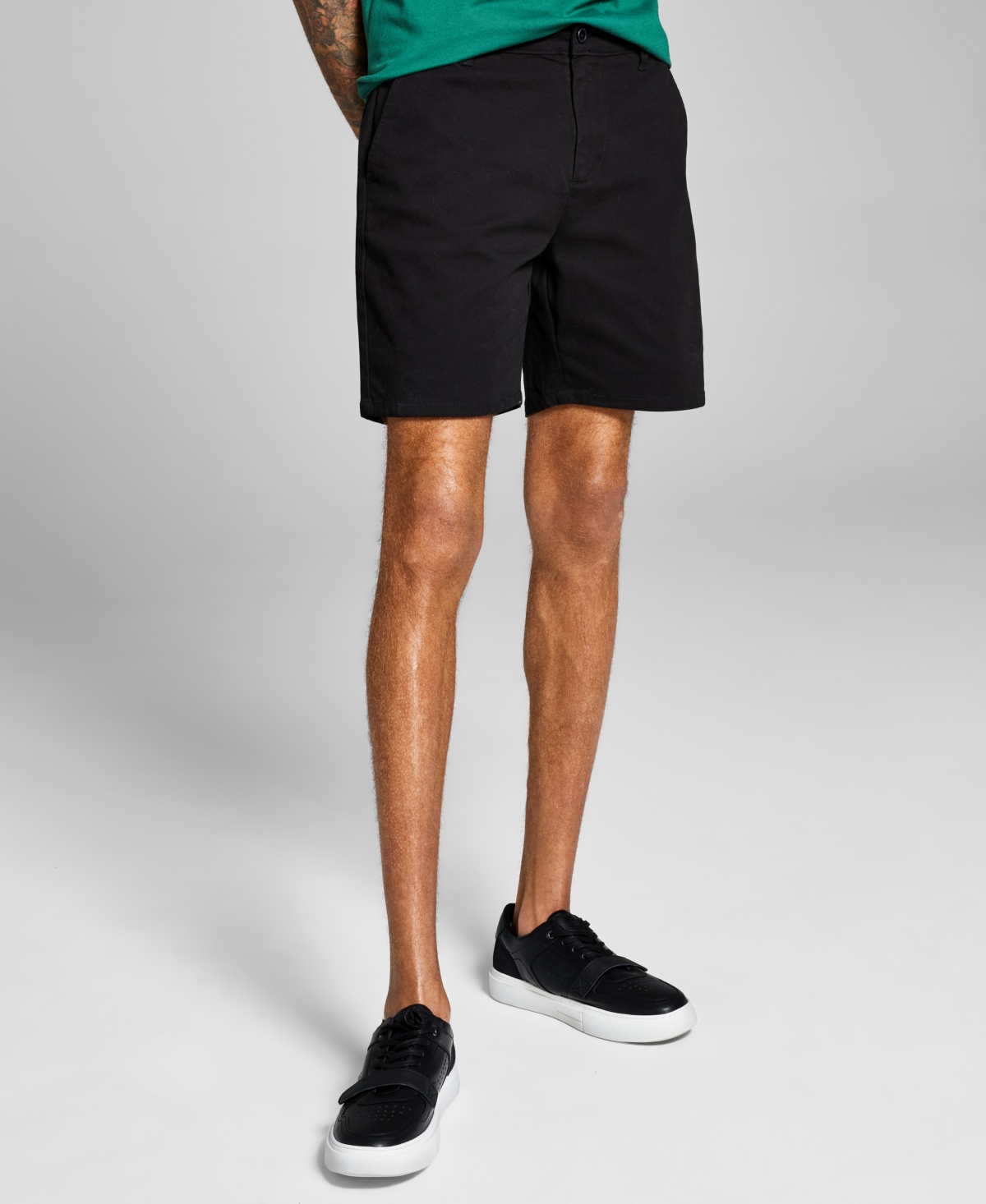 And Now This Men's Stretch Chino Shorts In Washed Blue