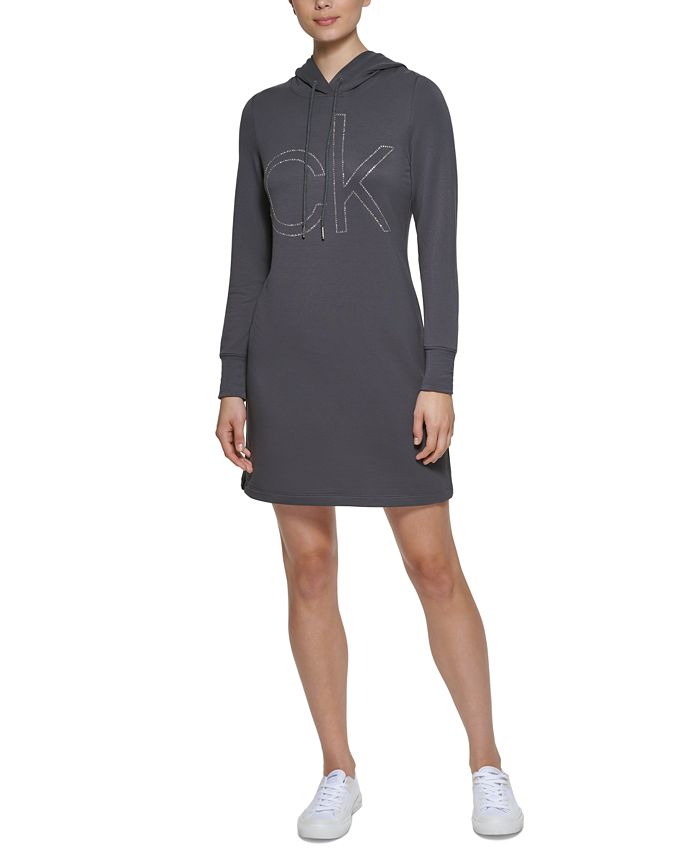 Calvin Klein Logo Hoodie Dress & Reviews - Dresses - Petites - Macy's