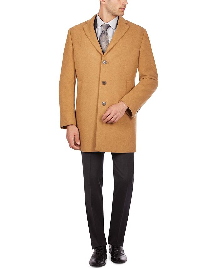 Calvin Klein Men's Prosper WoolBlend XFit Overcoat & Reviews Coats & Jackets Men Macy's