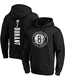 Men's Kevin Durant Black Brooklyn Nets Team Playmaker Name and Number Pullover Hoodie