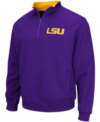Men's Purple LSU Tigers Tortugas Logo Quarter-Zip Pullover Jacket