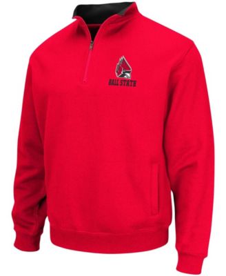 Men's Cardinal Ball State Cardinals Tortugas Logo Quarter-Zip Jacket