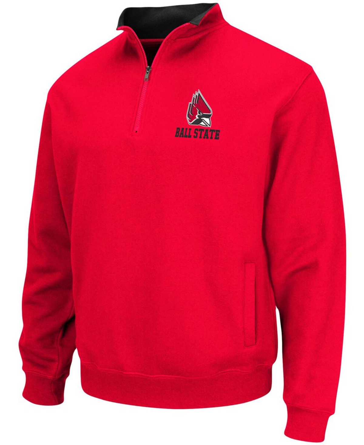 Colosseum Men's Cardinal Ball State Cardinals Tortugas Logo Quarter-zip Jacket In Cardinal