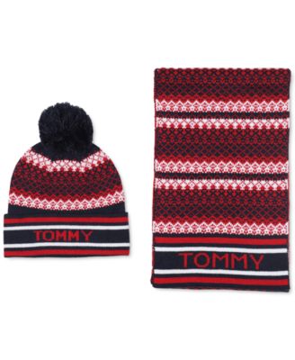 tommy hilfiger hat and scarf