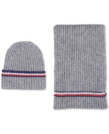 Men's Brushed Ribbed Hat & Scarf Set