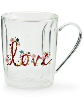 Martha Stewart Collection - Valentine's Day Glass Figural Heart Mug
