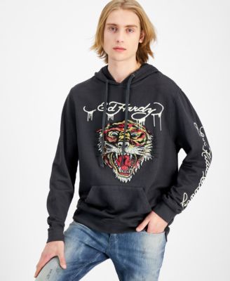 Ed Hardy - Men's Rhinestone Tiger Hoodie
