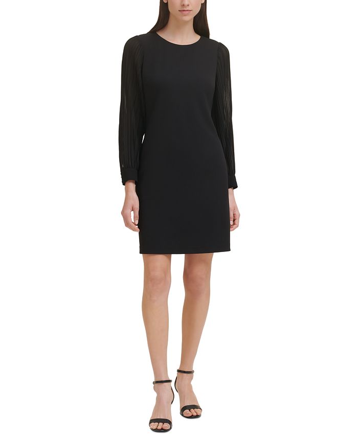 Tommy Hilfiger Petite Pleated-Sleeve Sheath Dress - Macy's