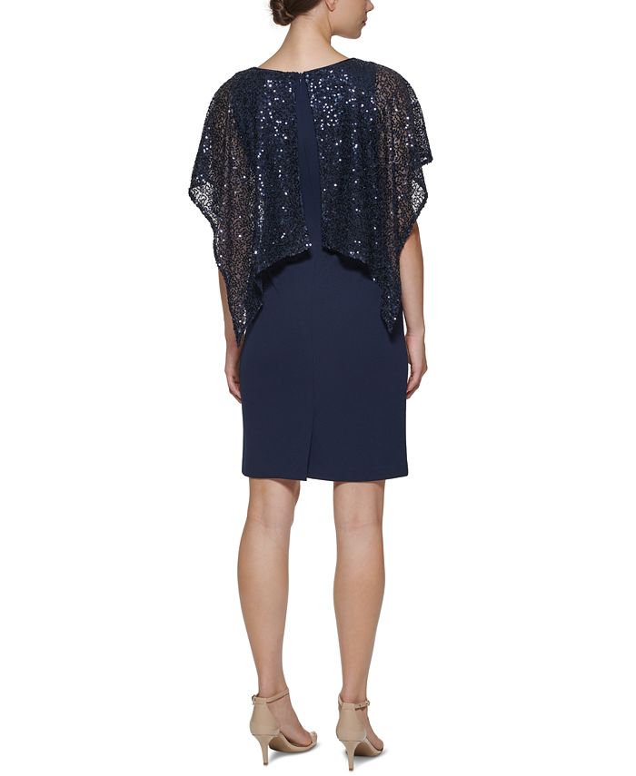 Jessica Howard SequinOverlay Sheath Dress Macy's