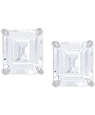 macy's white sapphire earrings