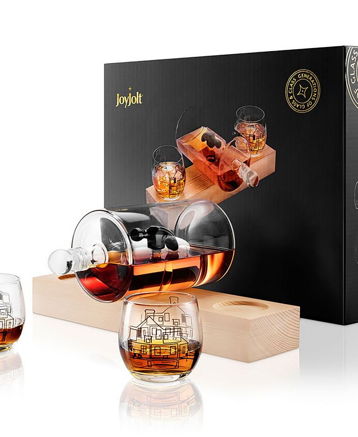 JoyJolt Hammer Whiskey Decanter Set Macy's