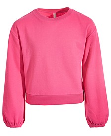Big Girls Pink Fleece Sweatshirt, Created for Macy's
