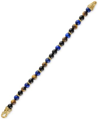Multi-Stone Beaded Bracelet in 14k Gold-Plated Sterling Silver, Created for Macy's