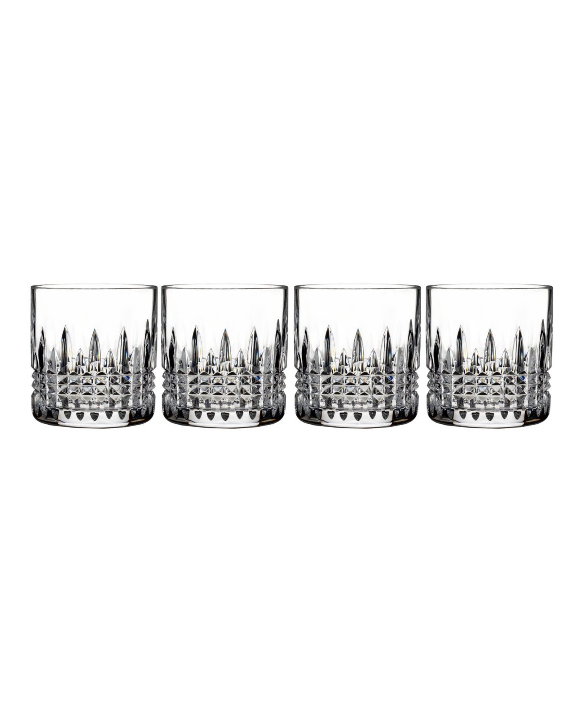 Waterford Connoisseur Lismore Diamond Straight Tumbler 6 Oz, Set Of 4 In Clear