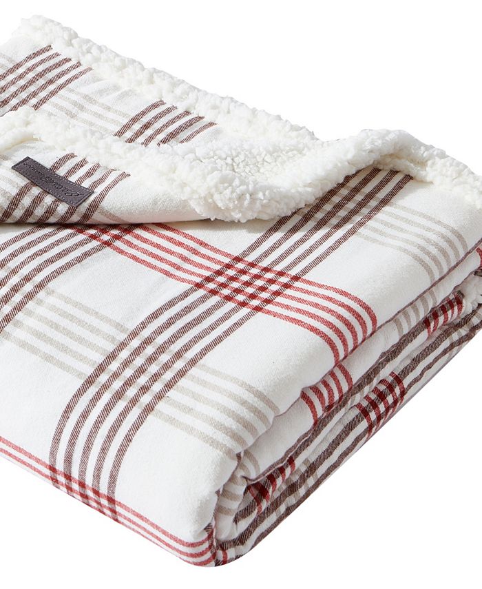 Eddie Bauer Union Bay Yarn Dye Flannel Reversible Throw & Reviews