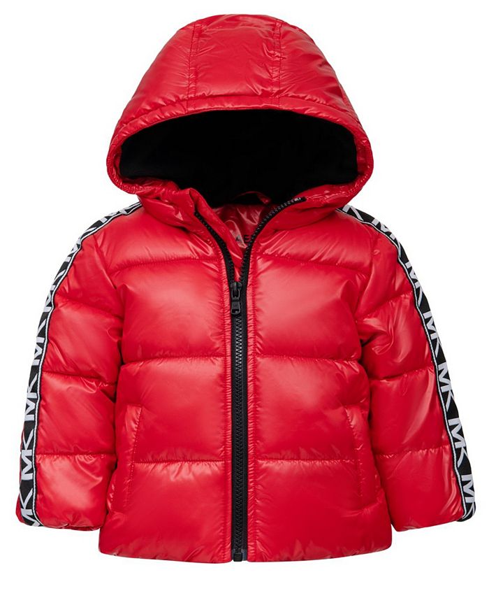 Michael Kors Baby Boys Puffer Jacket with Sleeve Taping & Reviews ...