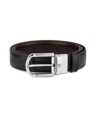 Men's Black & Brown Reversible Leather Belt