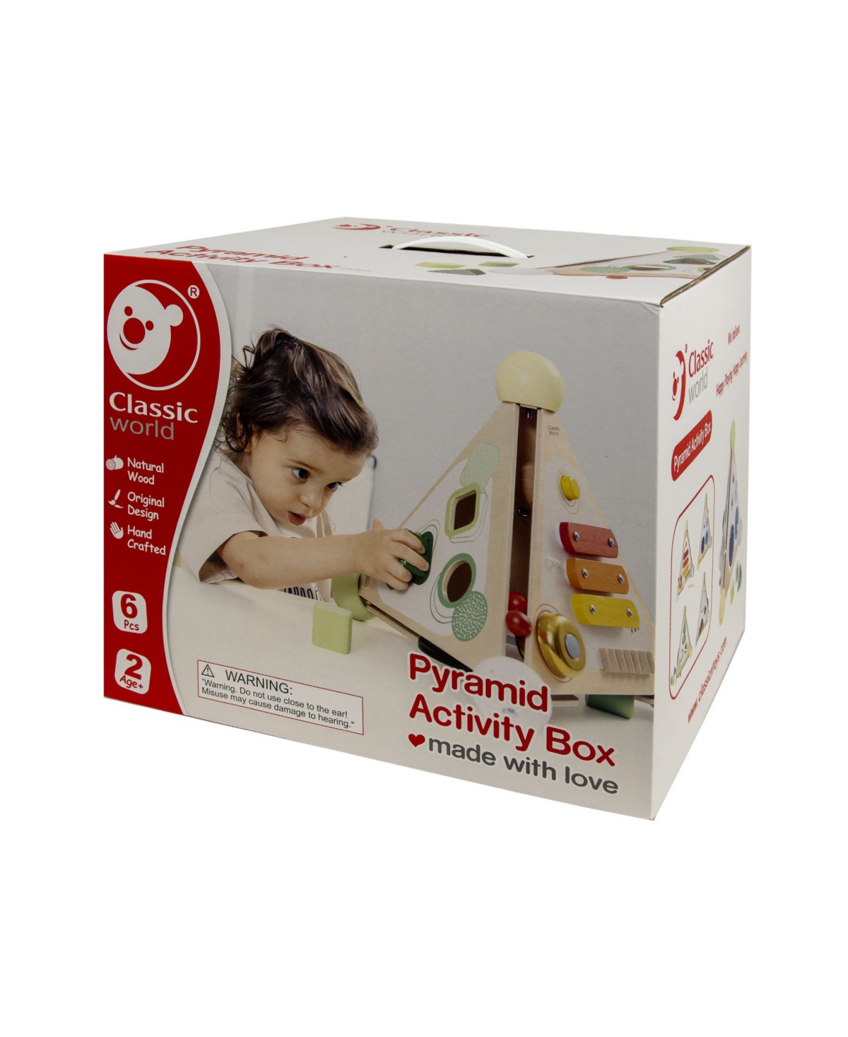 Classic Toy Babies' Pyramid Activity Box, Set Of 6 In Multi