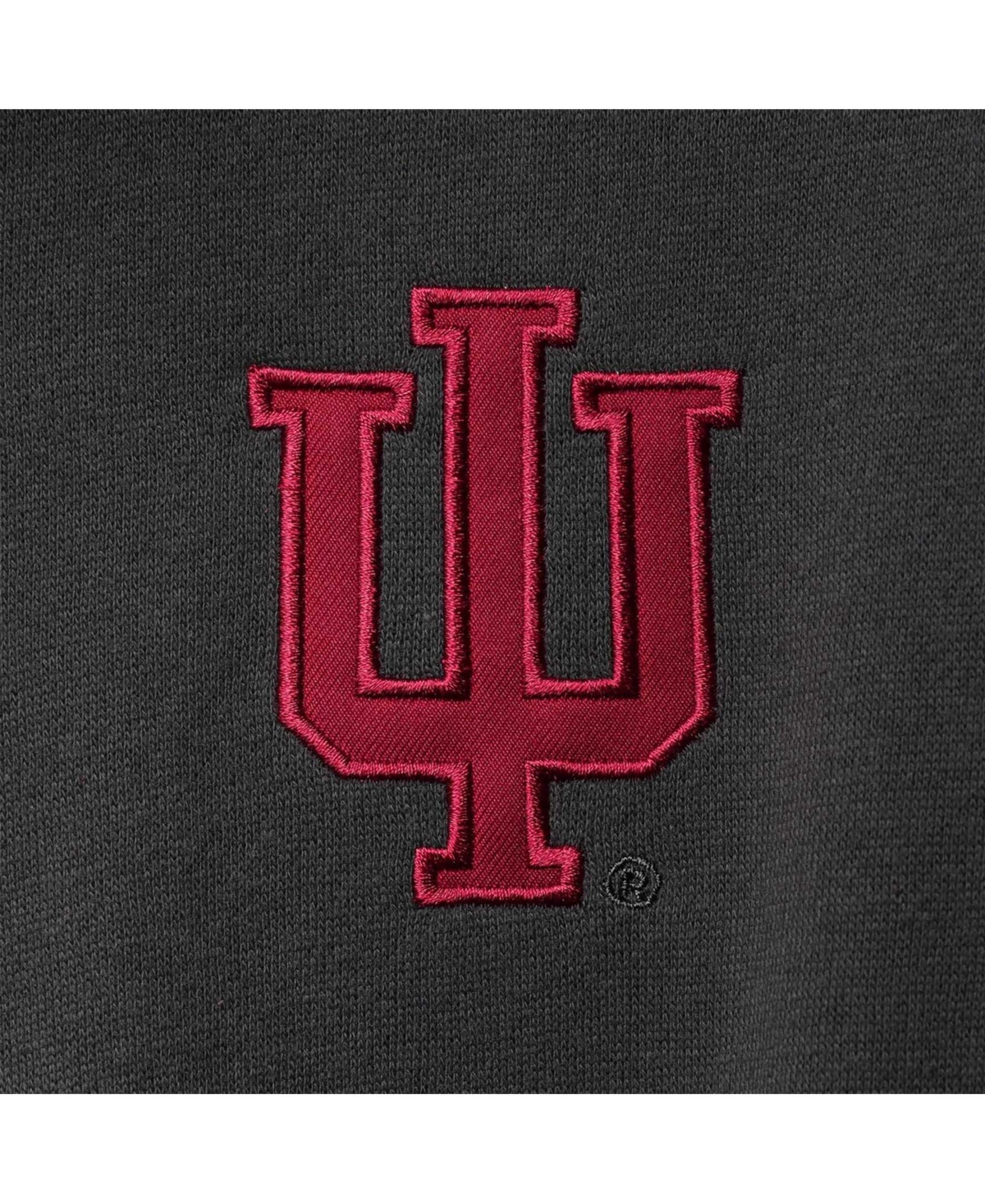 Men's Charcoal Indiana Hoosiers Tortugas Logo Quarter-Zip Pullover Jacket