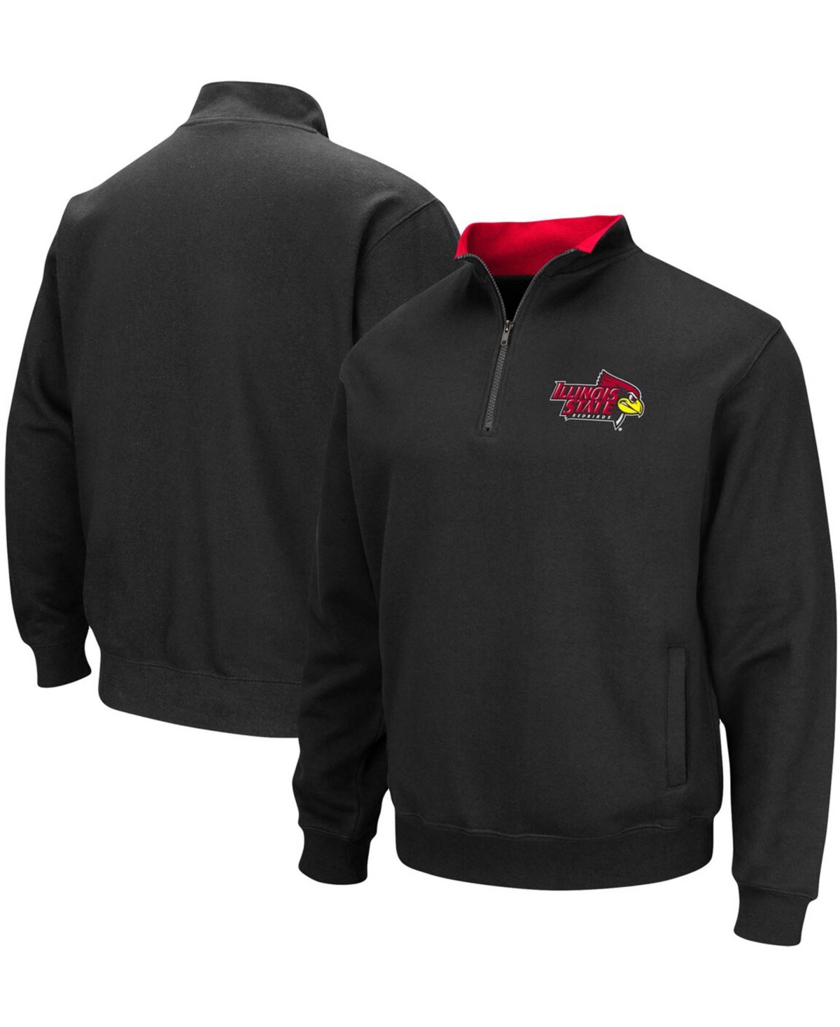Men's Black Illinois State Redbirds Tortugas Logo Quarter-Zip Pullover Jacket - Black