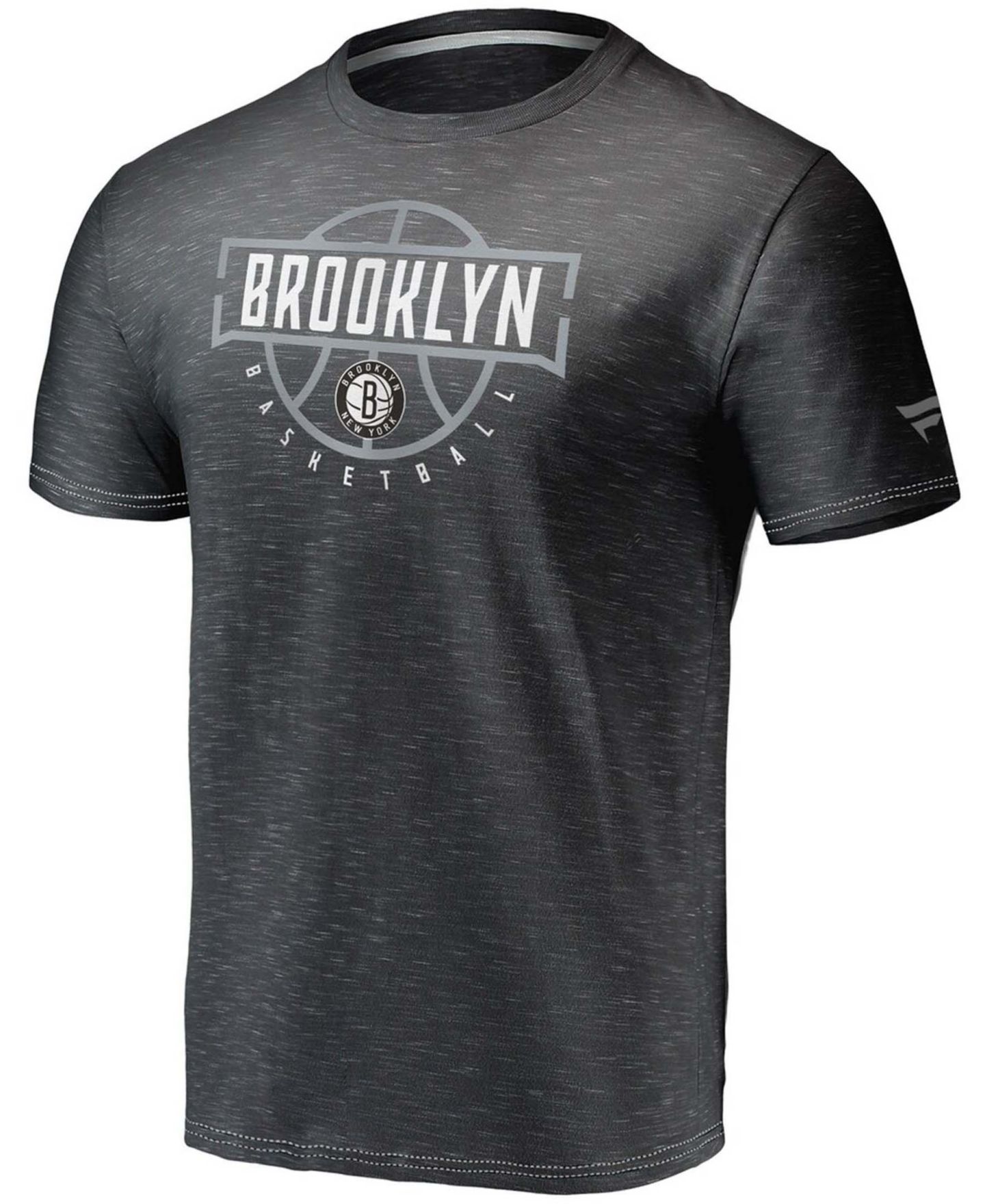 Мужская футболка Fanatics Charcoal Brooklyn Nets Give-N-Go — фото 3