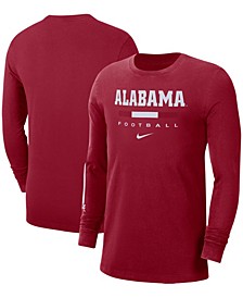 Men's Crimson Alabama Crimson Tide Word Long Sleeve T-shirt
