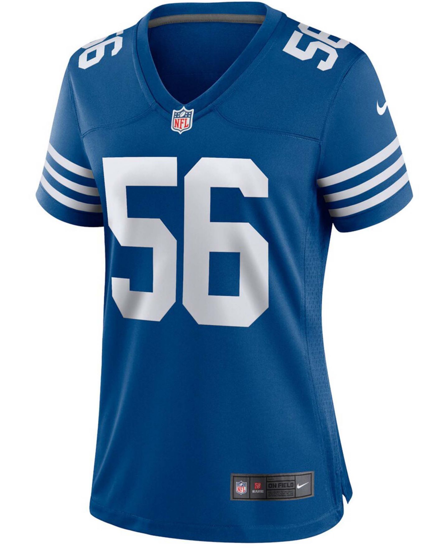 Женский топ Nike Quenton Nelson Indianapolis Colts Alternate Game Jersey, цвет: Королевский синий — фото 3