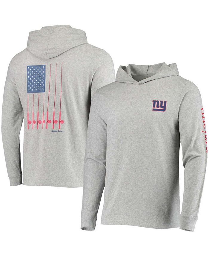 Vineyard Vines Men's Heather Gray New York Giants Hoodie Long Sleeve  T-shirt - Macy's