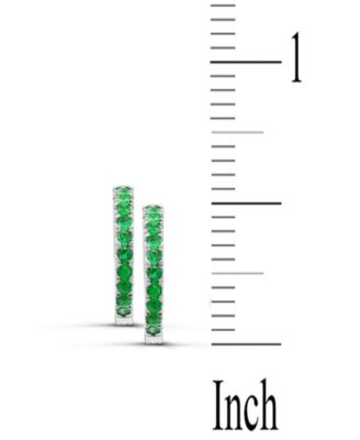 Lab-Grown Sapphire (1/2 ct. t.w.) & White Sapphire (1/4 ct. t.w.) Reversible Hoop Earrings