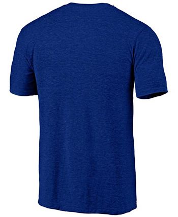Men's Fanatics Branded Royal Chicago Cubs Weathered Official Logo Tri-Blend T-Shirt