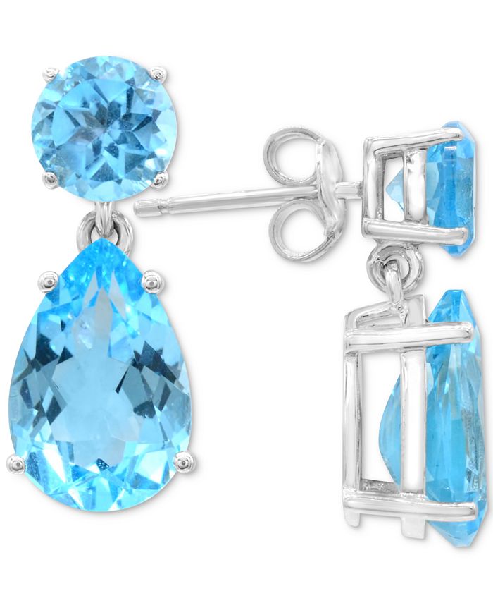 Macy's blue topaz deals earrings