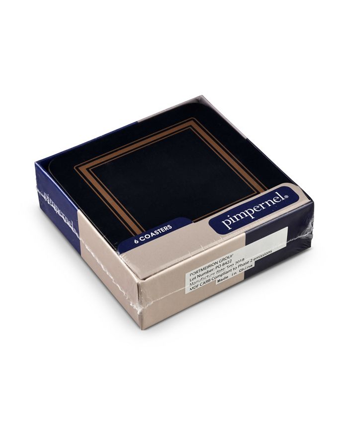 Pimpernel Classic Black Coasters, Set of 6 Macy's