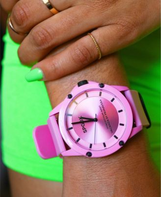 Unisex Hillendale Pink Silicone Band Watch 44mm