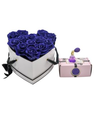 Rosepops Pop-Up Heart Shaped Real Grape Soda Roses with Trio of Loving Charms, Box of 13