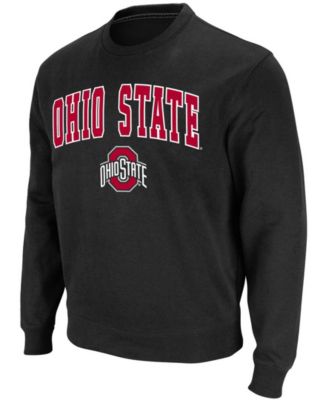 Men's Ohio State Buckeyes Team Arch Logo Tackle Twill Pullover Sweatshirt