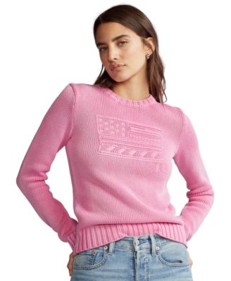 ralph lauren pink flag sweater