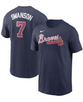 Dansby Swanson Atlanta Braves Nike Name & Number T-Shirt - Navy