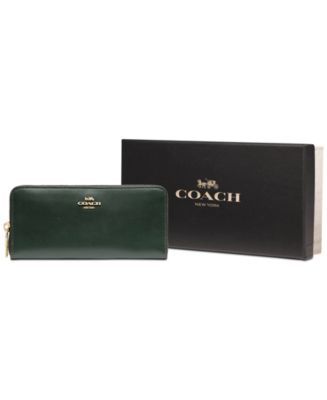 COACH Signature Jacquard Slim Accordion Zip Wallet with box - Macy's