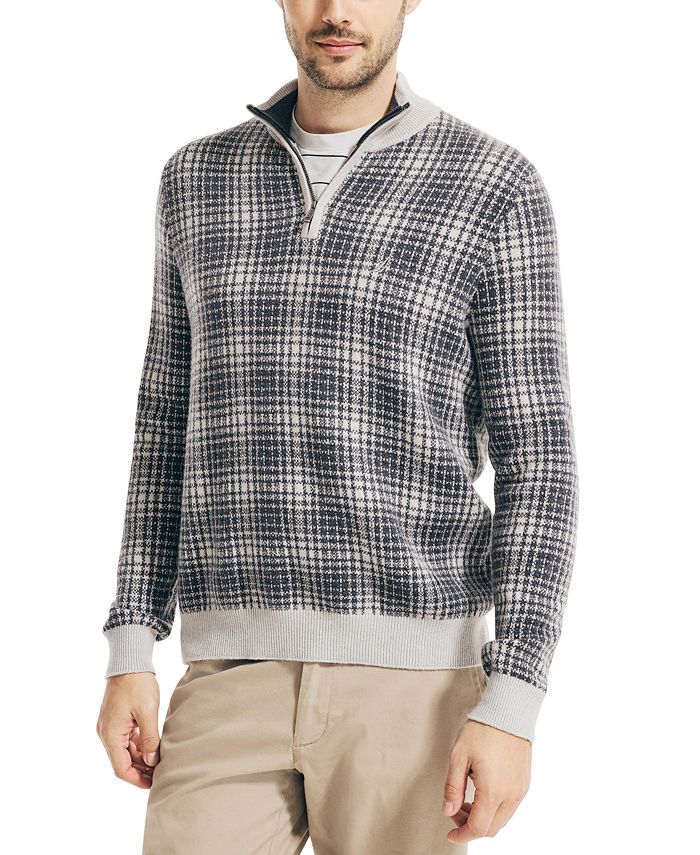 Plaid quarter zip pullover on sale