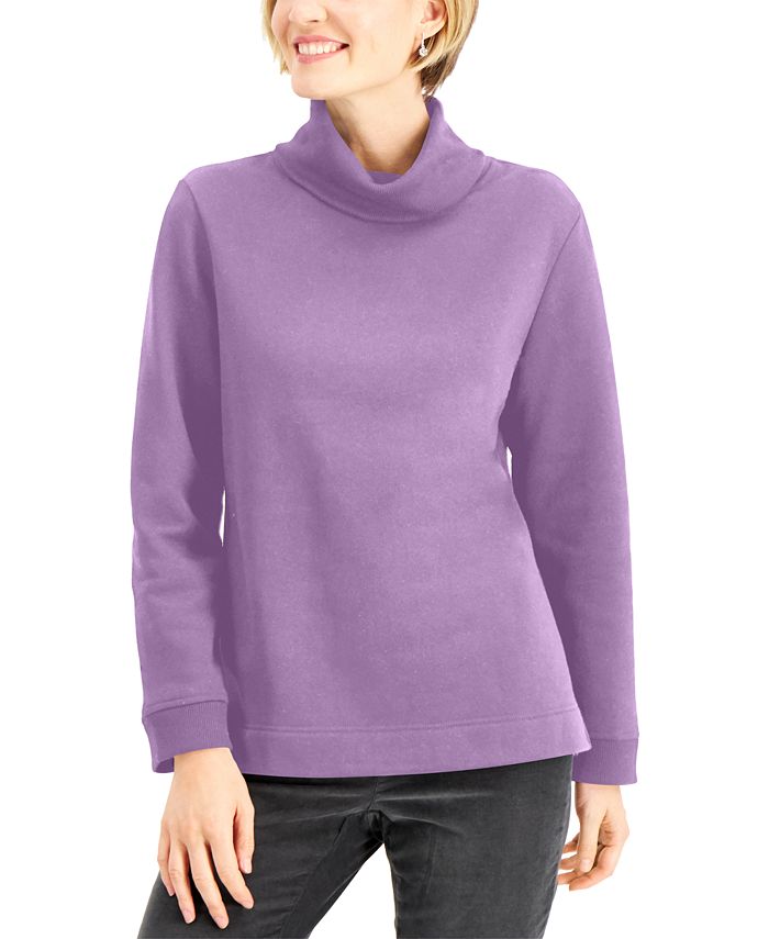 Karen Scott Cotton Turtleneck Sweater, Created for Macy's - Macy's