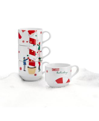 The Cellar Holiday Stackable Mugs, Set of 4, Created for Macy's