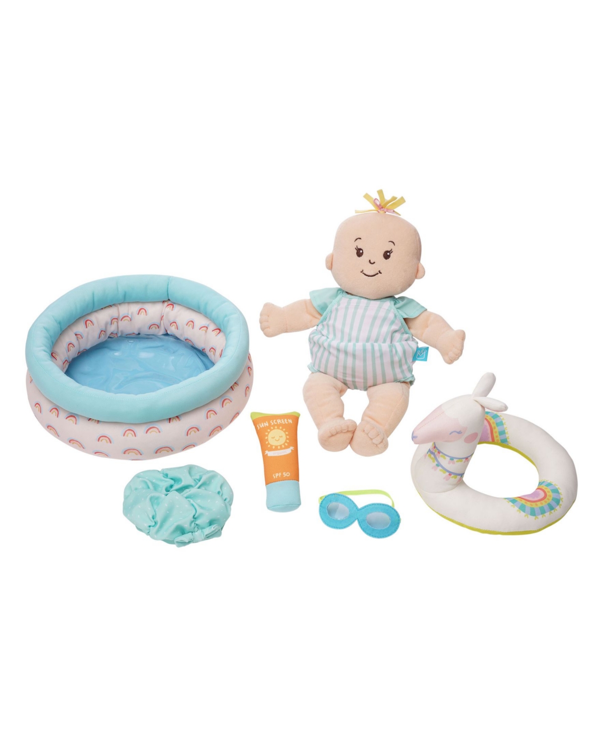 Shop Manhattan Toy Company Stella Collection Baby Doll Pool Play Set, 4 Piece In Multi