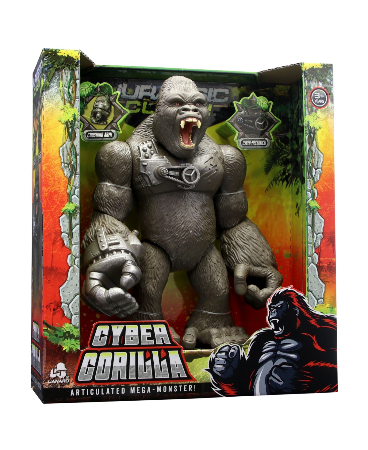 Lanard Jurassic Cyber Gorilla Articulated Action Figure In Multi