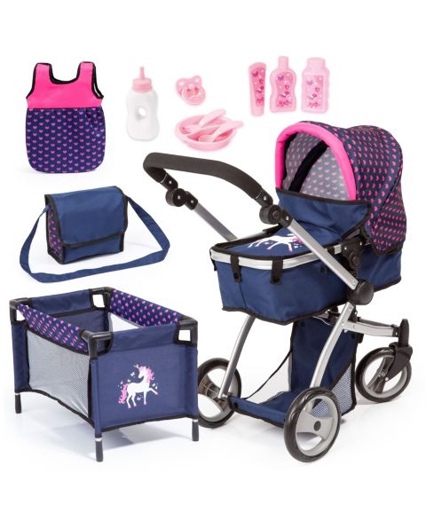 Детские аксессуары для кукол Bayer Design Dolls and Pram Mega Set, цвет: Разноцветный