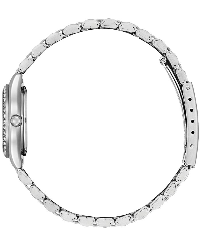 Citizen Women's Embellished Silver-Tone Stainless Steel Bracelet Watch ...