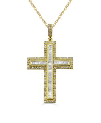 10k gold chain cross