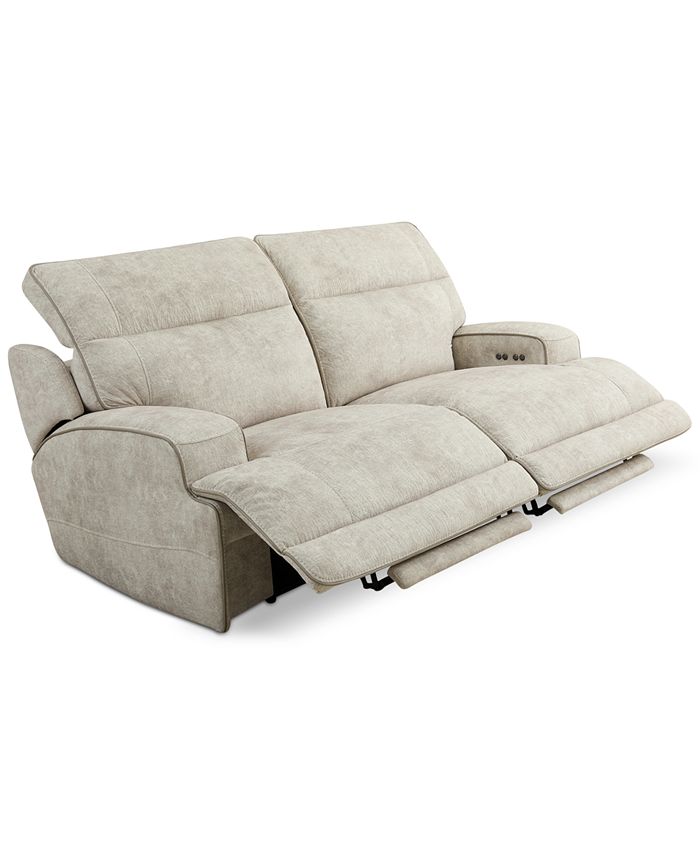 Furniture Sebaston 2Pc. Fabric Sofa with 2 Power Motion Recliners