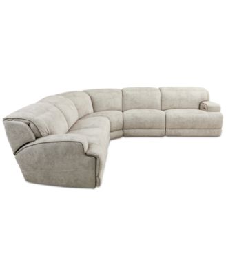 Sebaston 5-Pc. Fabric Sectional with 3 Power Motion Recliners, Created for Macy's